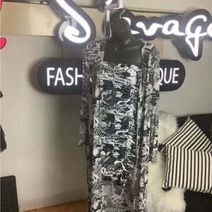 2 piece tube dress and matching duster